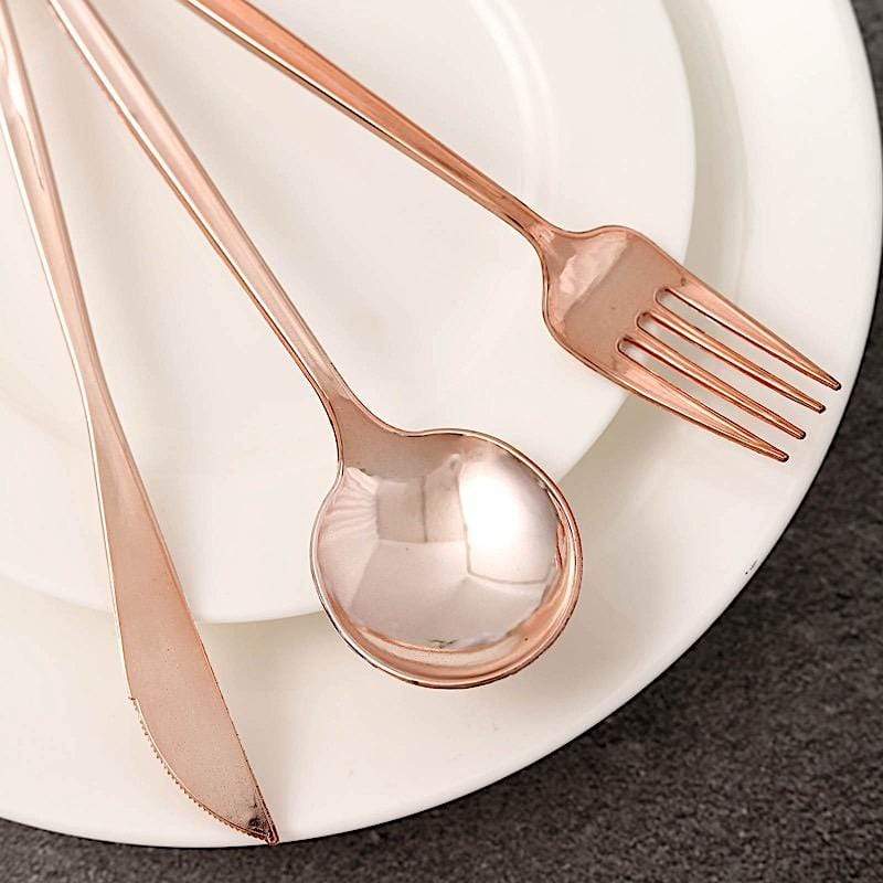 24 Disposable Premium Plastic Cutlery Spoon Fork and Knife Set