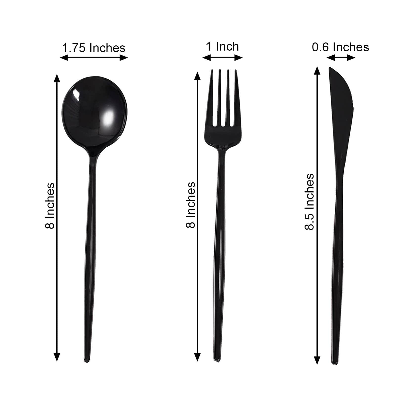 24 Disposable Premium Plastic Cutlery Spoon Fork and Knife Set