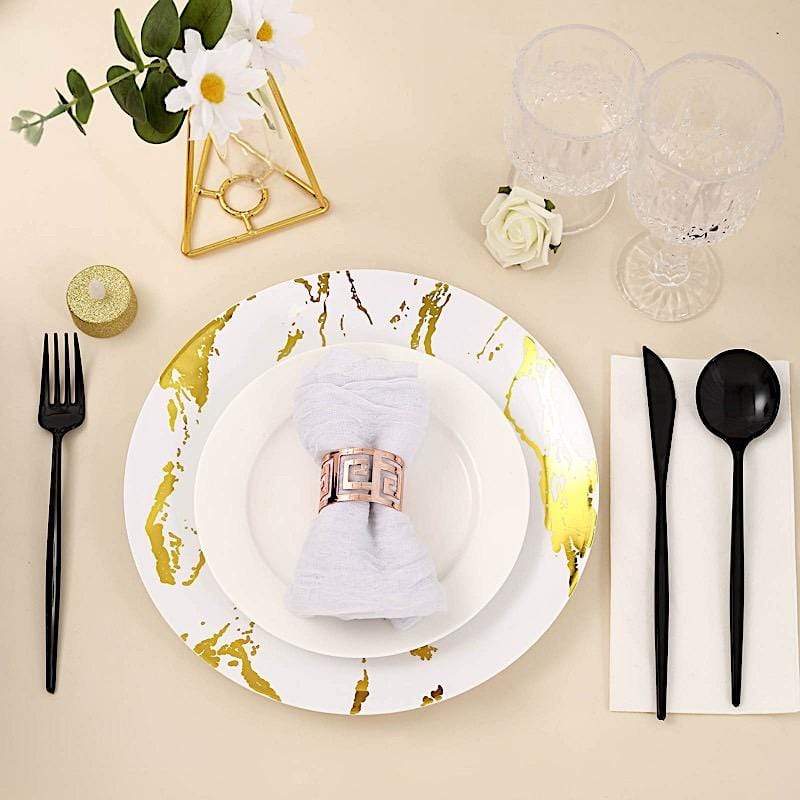 24 Disposable Premium Plastic Cutlery Spoon Fork and Knife Set