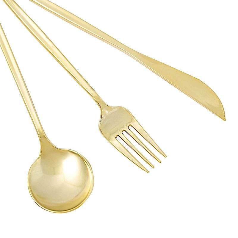 24 Disposable Premium Plastic Cutlery Spoon Fork and Knife Set