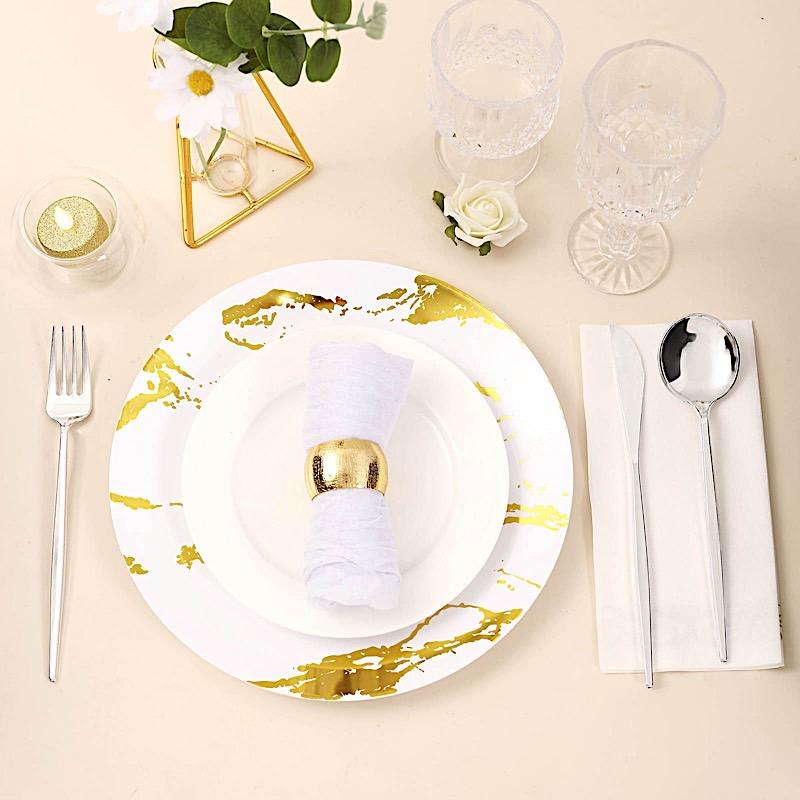 24 Disposable Premium Plastic Cutlery Spoon Fork and Knife Set