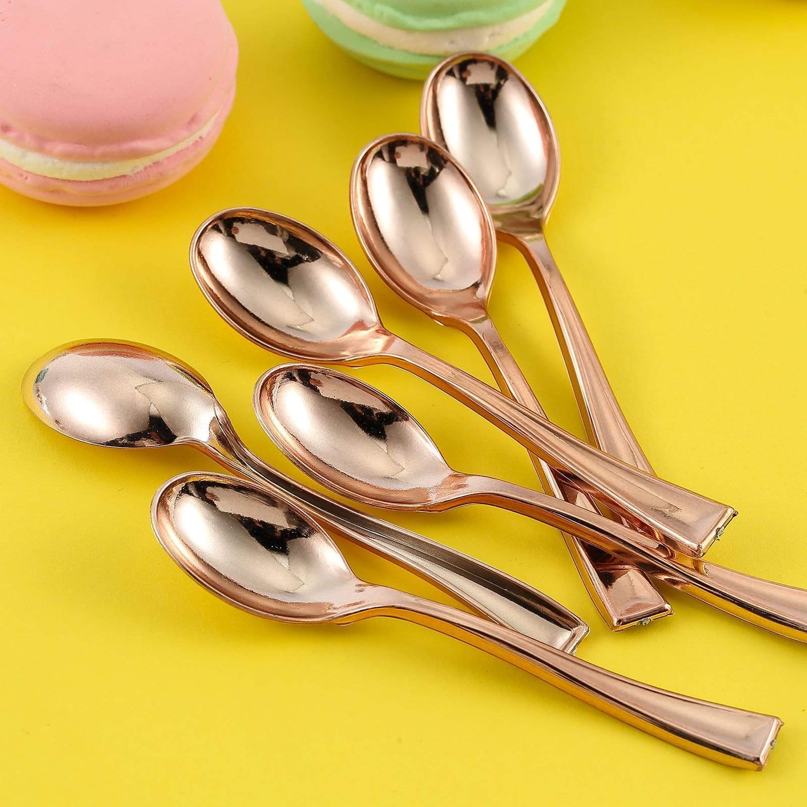 24 pcs 4 in long Disposable Plastic Party Dessert Spoons