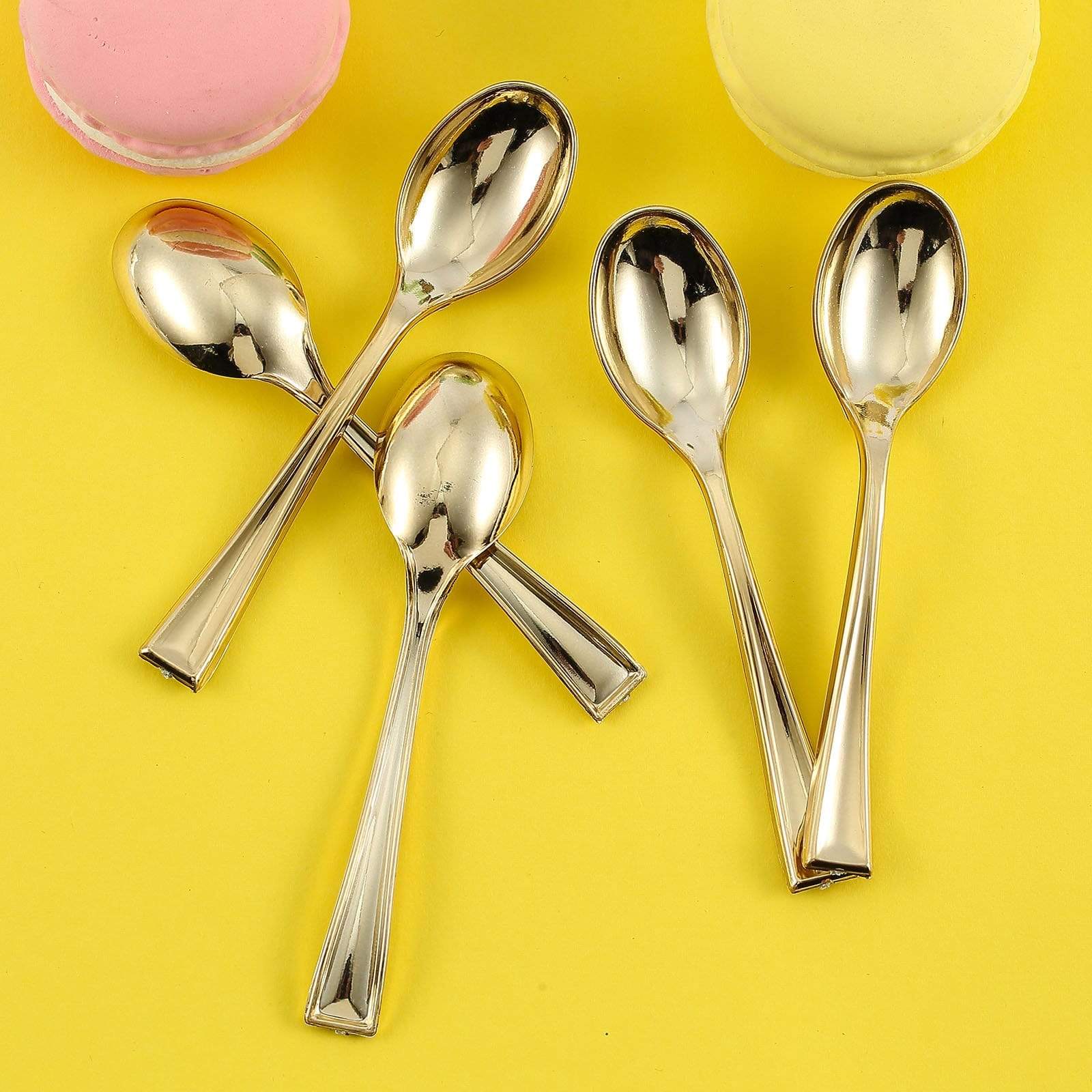 24 pcs 4 in long Disposable Plastic Party Dessert Spoons