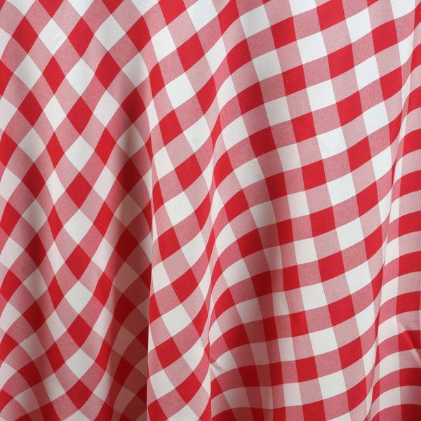 70 x 70 Square Gingham Checkered Polyester Tablecloth