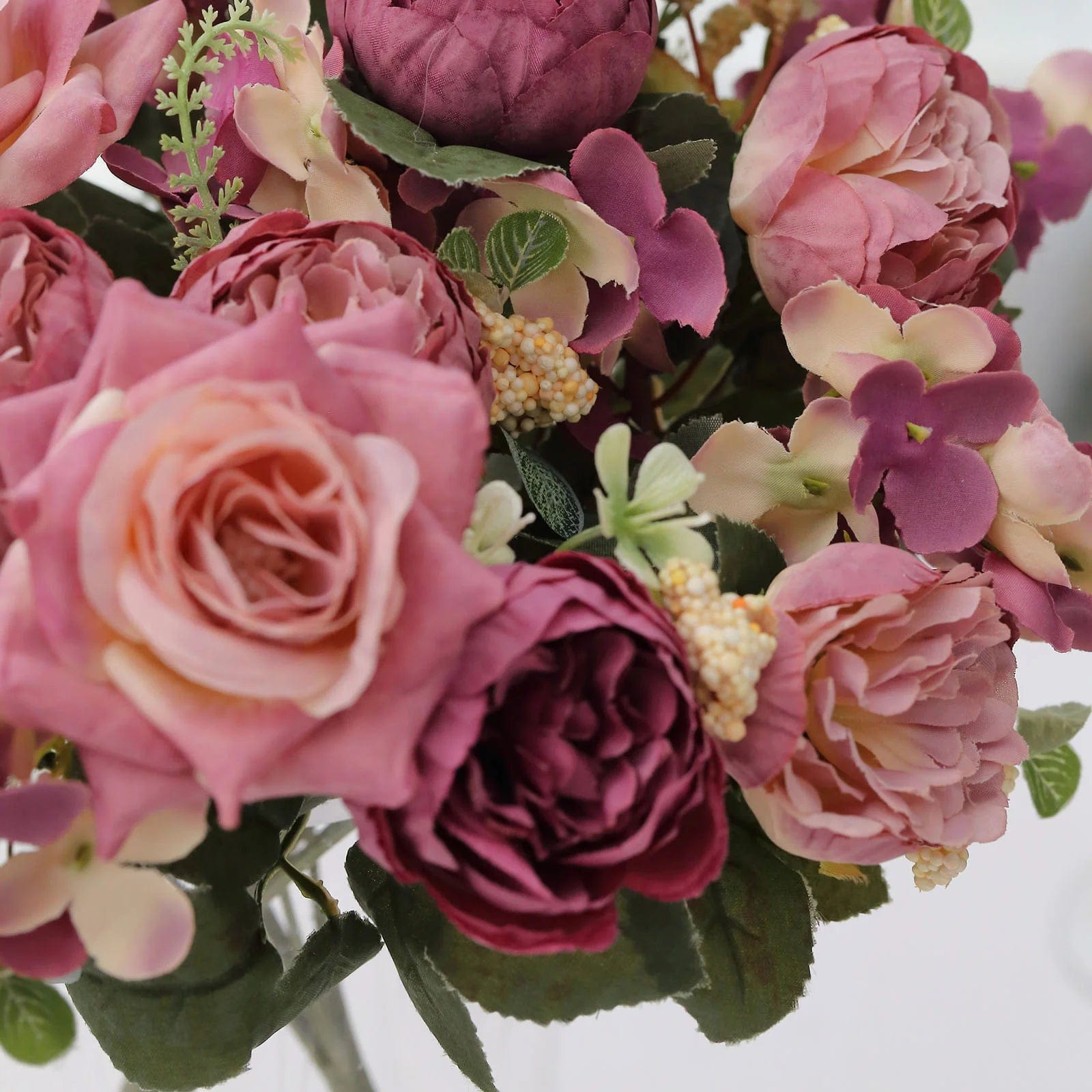 2 Bouquets 12 in Assorted Artificial Flowers Silk Floral Bushes