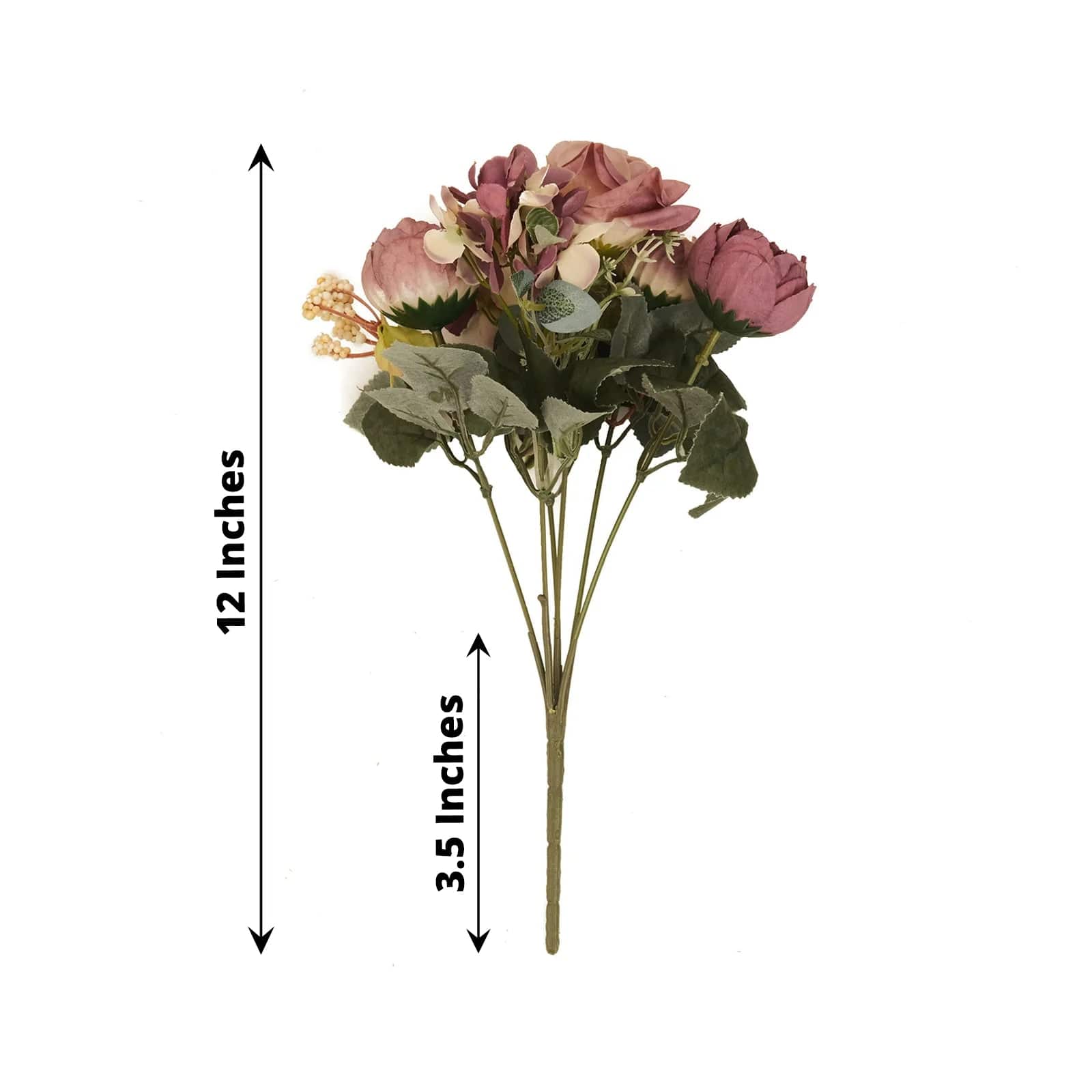 2 Bouquets 12 in Assorted Artificial Flowers Silk Floral Bushes