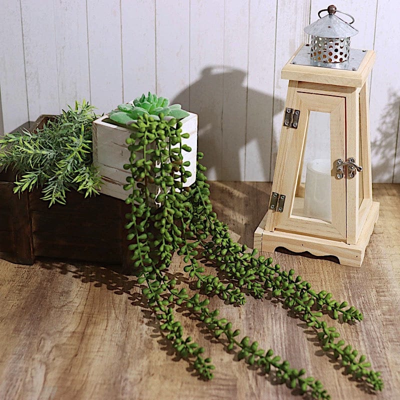 2x Artificial Hanging Succulent Plants String Of Pearls With Planter