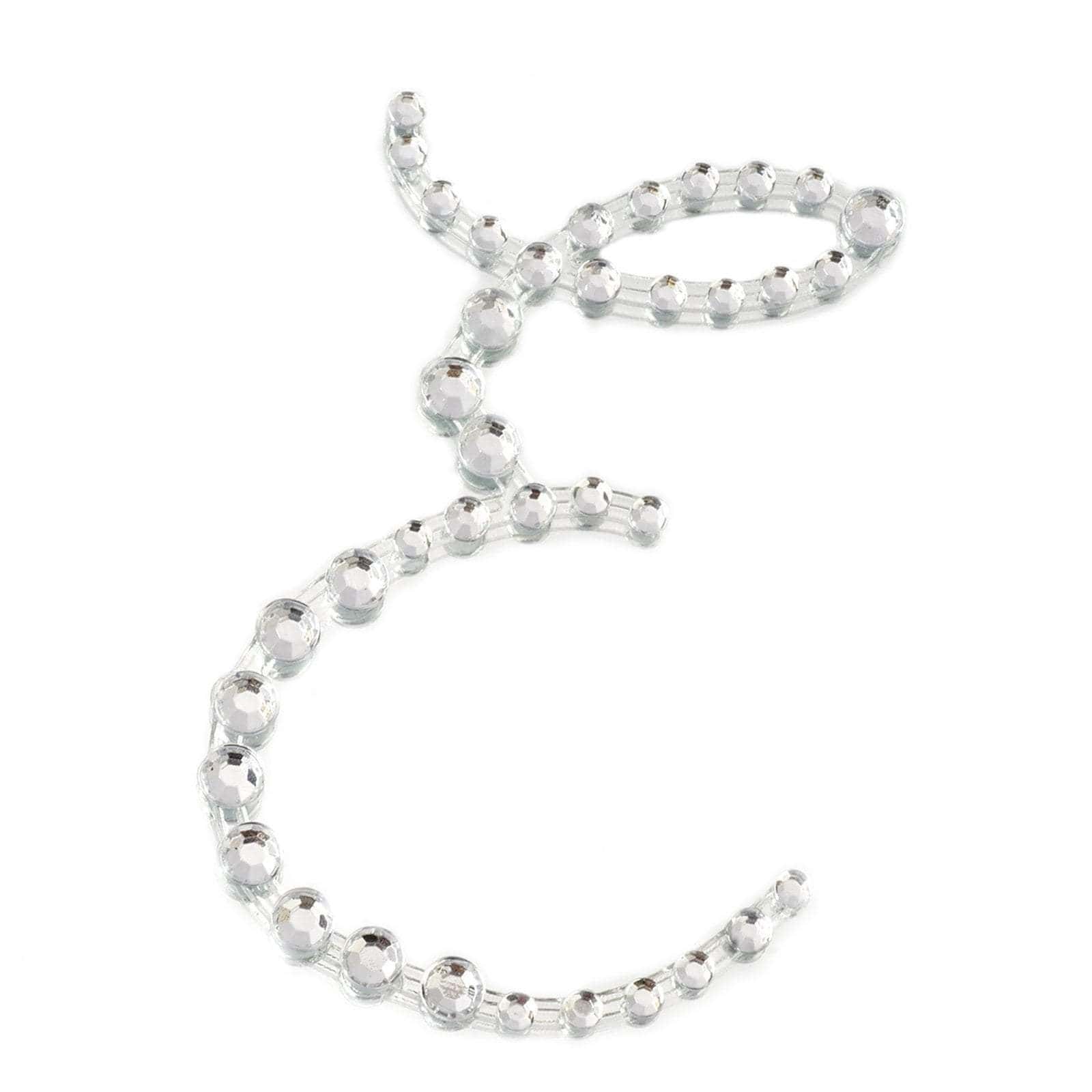 12 pcs Letter Clear Rhinestones Gem Stickers