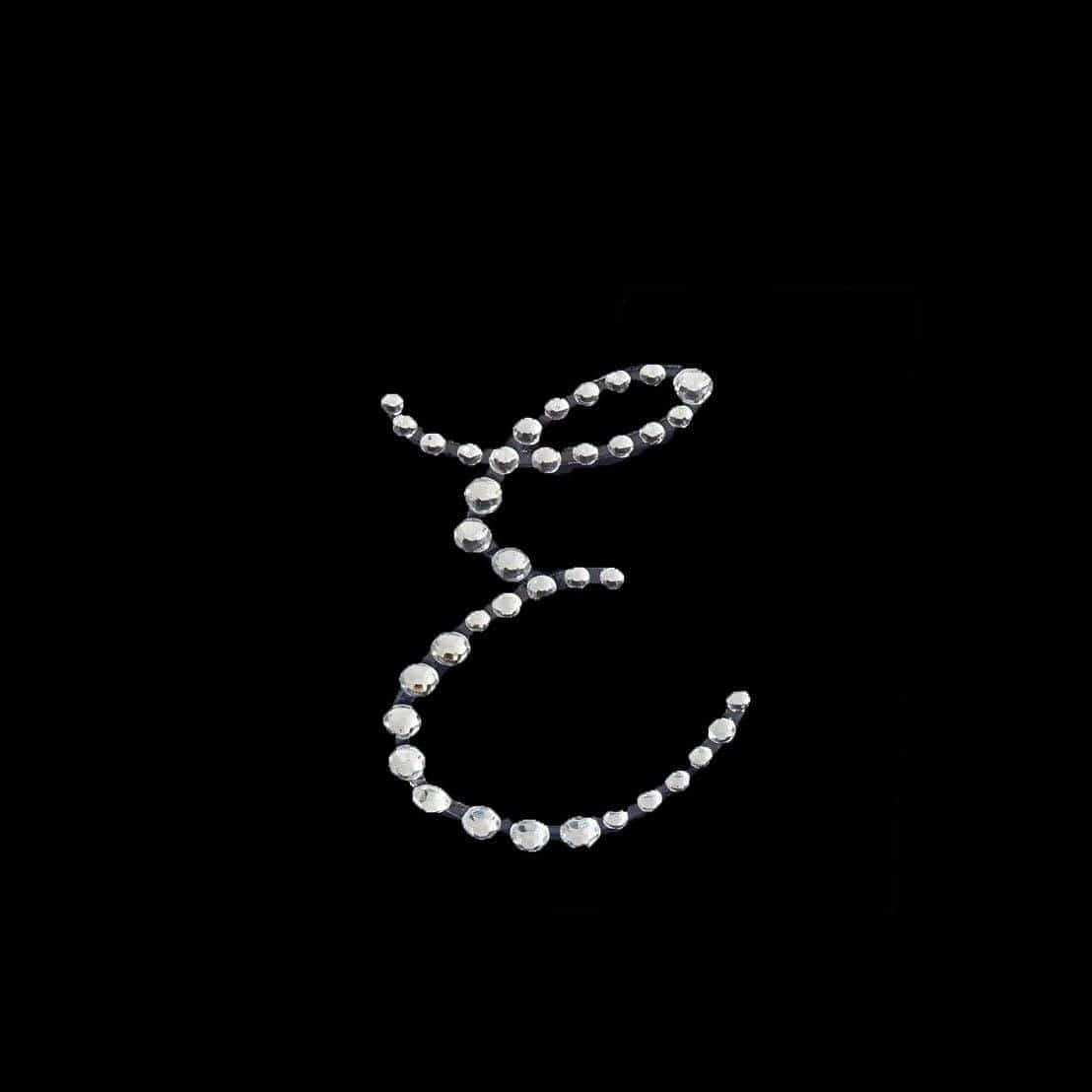 12 pcs Letter Clear Rhinestones Gem Stickers