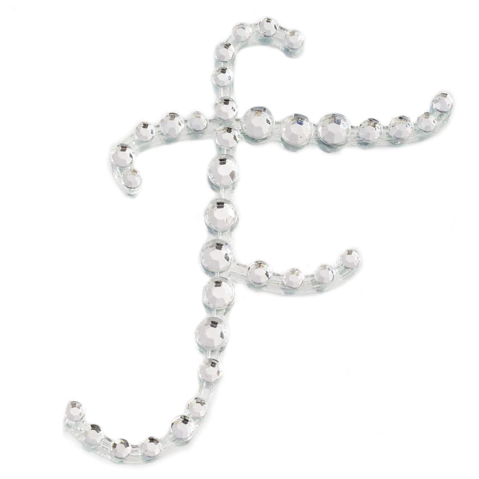 12 pcs Letter Clear Rhinestones Gem Stickers