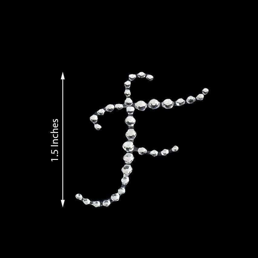 12 pcs Letter Clear Rhinestones Gem Stickers