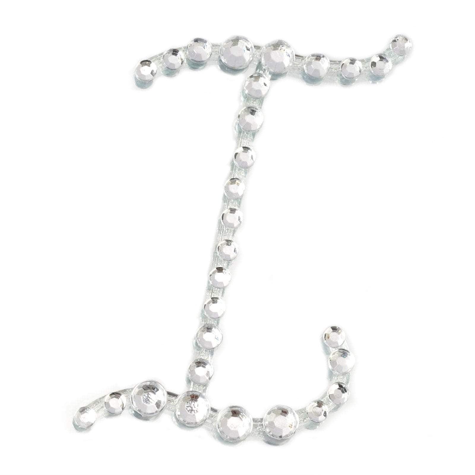 12 pcs Letter Clear Rhinestones Gem Stickers