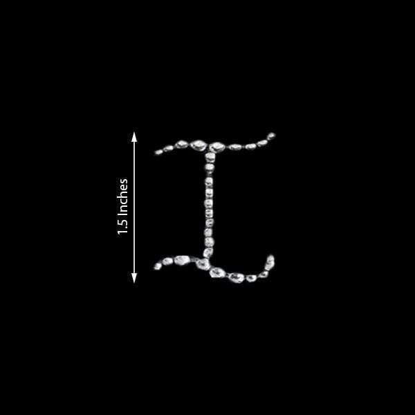 12 pcs Letter Clear Rhinestones Gem Stickers