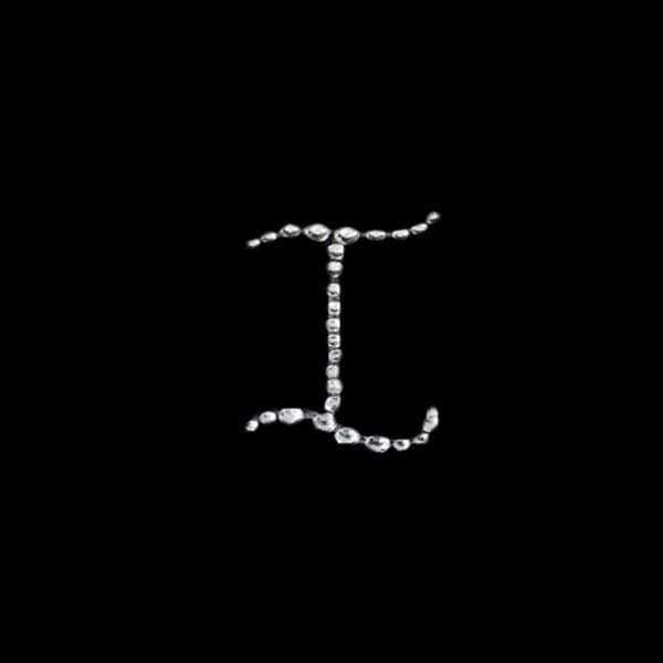 12 pcs Letter Clear Rhinestones Gem Stickers