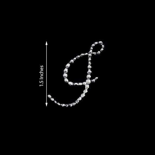 12 pcs Letter Clear Rhinestones Gem Stickers