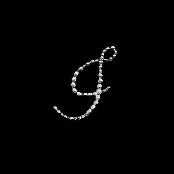 12 pcs Letter Clear Rhinestones Gem Stickers