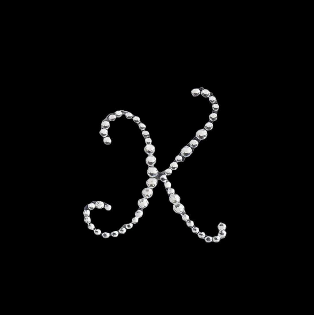 12 pcs Letter Clear Rhinestones Gem Stickers
