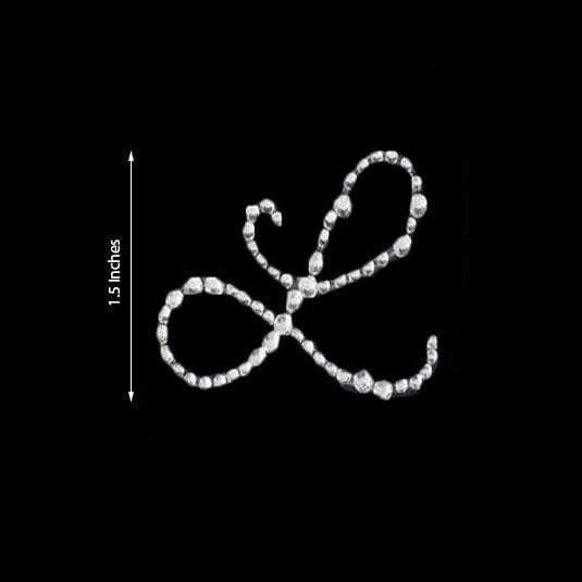 12 pcs Letter Clear Rhinestones Gem Stickers