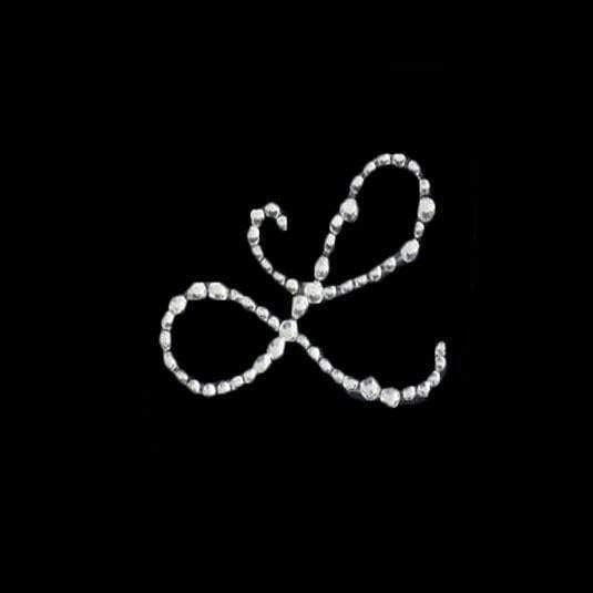 12 pcs Letter Clear Rhinestones Gem Stickers