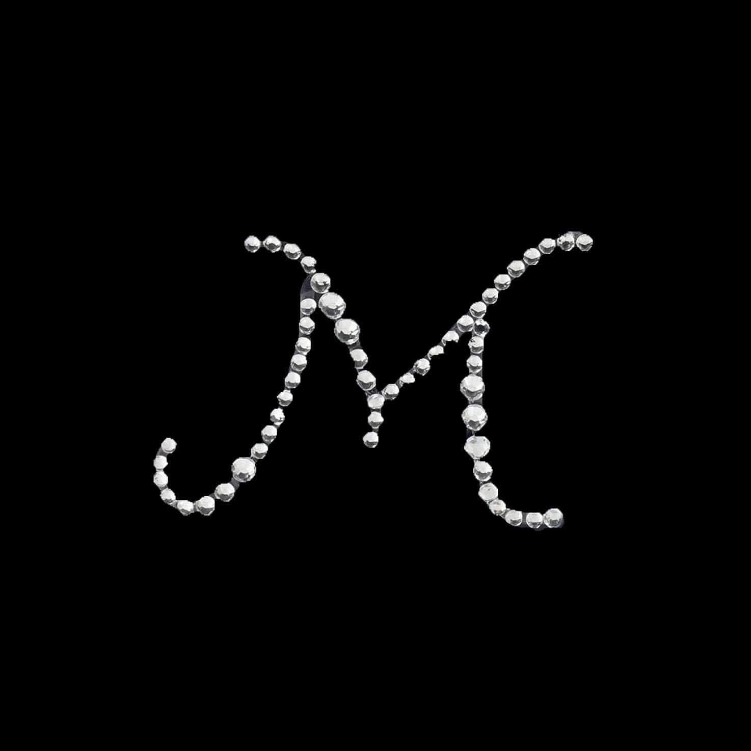 12 pcs Letter Clear Rhinestones Gem Stickers