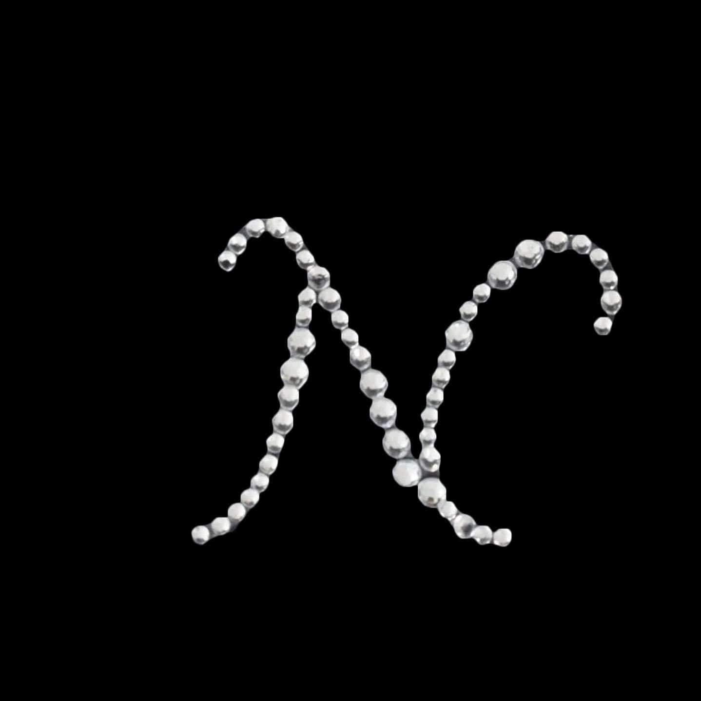 12 pcs Letter Clear Rhinestones Gem Stickers