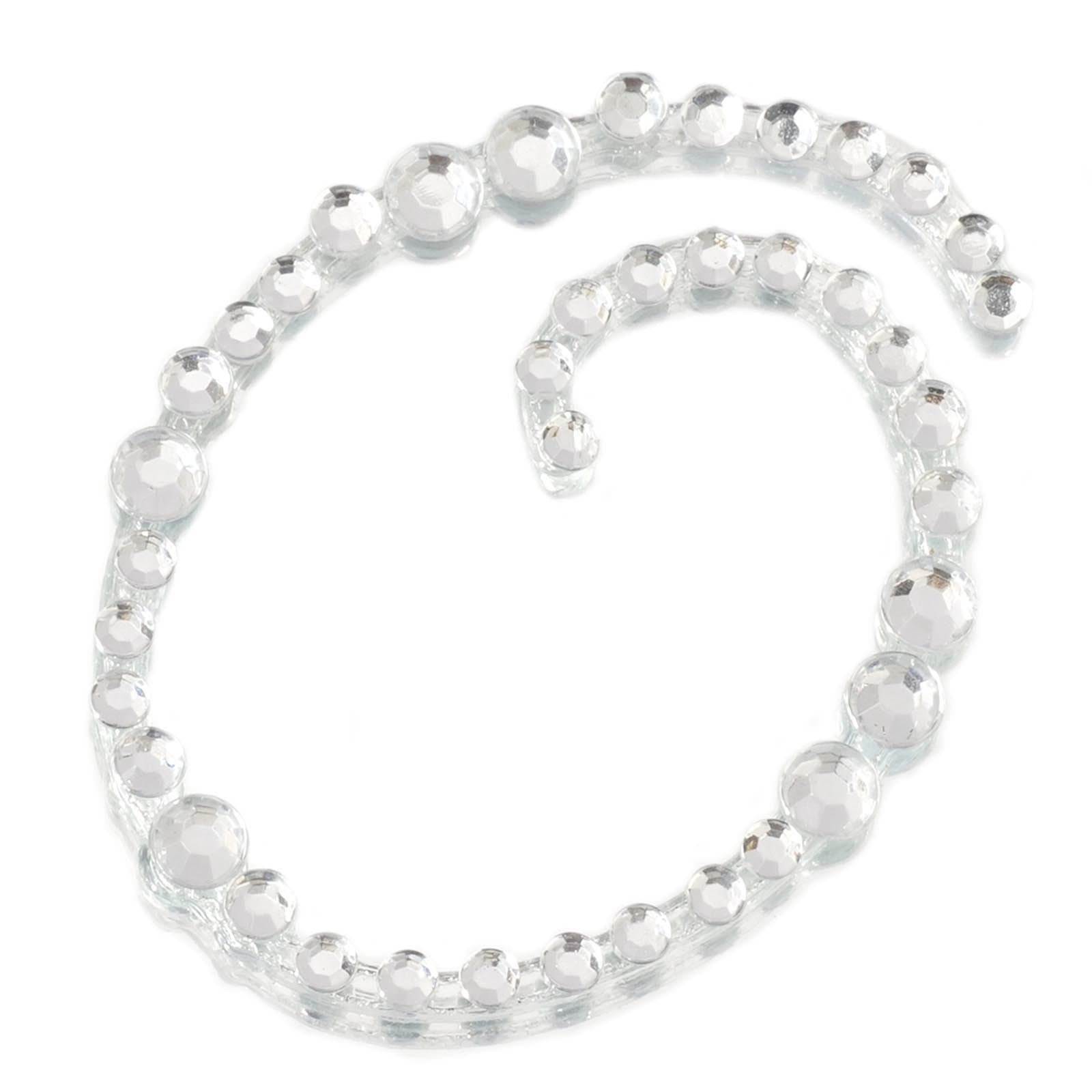 12 pcs Letter Clear Rhinestones Gem Stickers