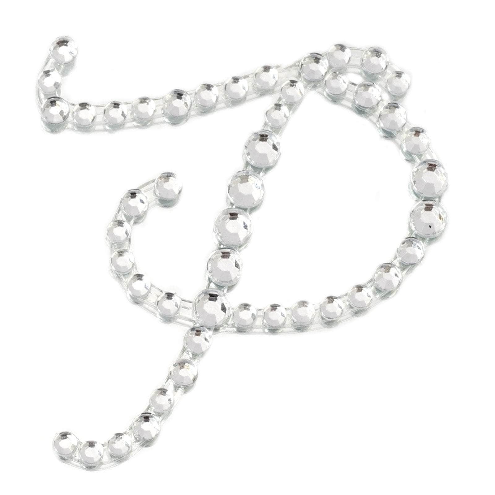 12 pcs Letter Clear Rhinestones Gem Stickers