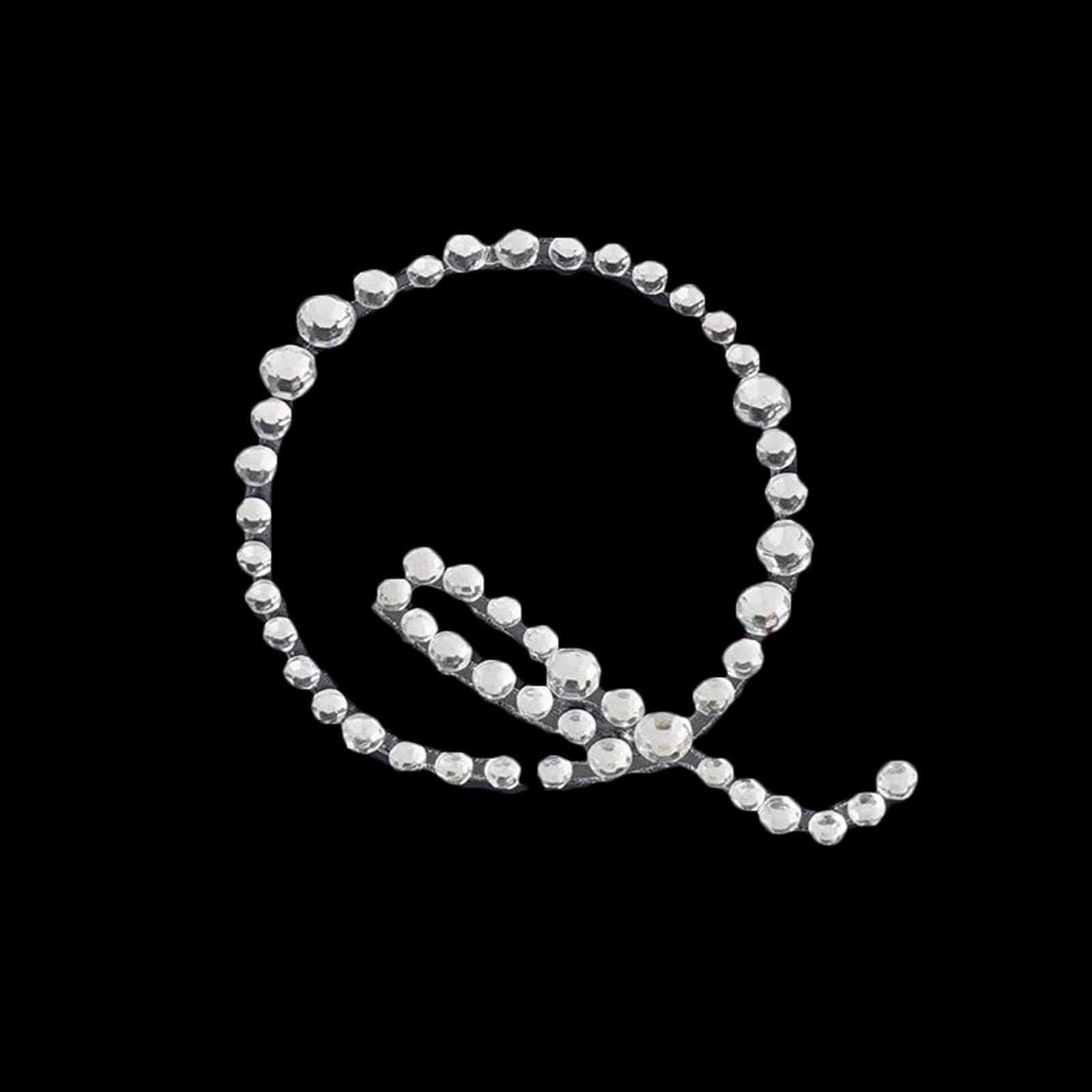12 pcs Letter Clear Rhinestones Gem Stickers