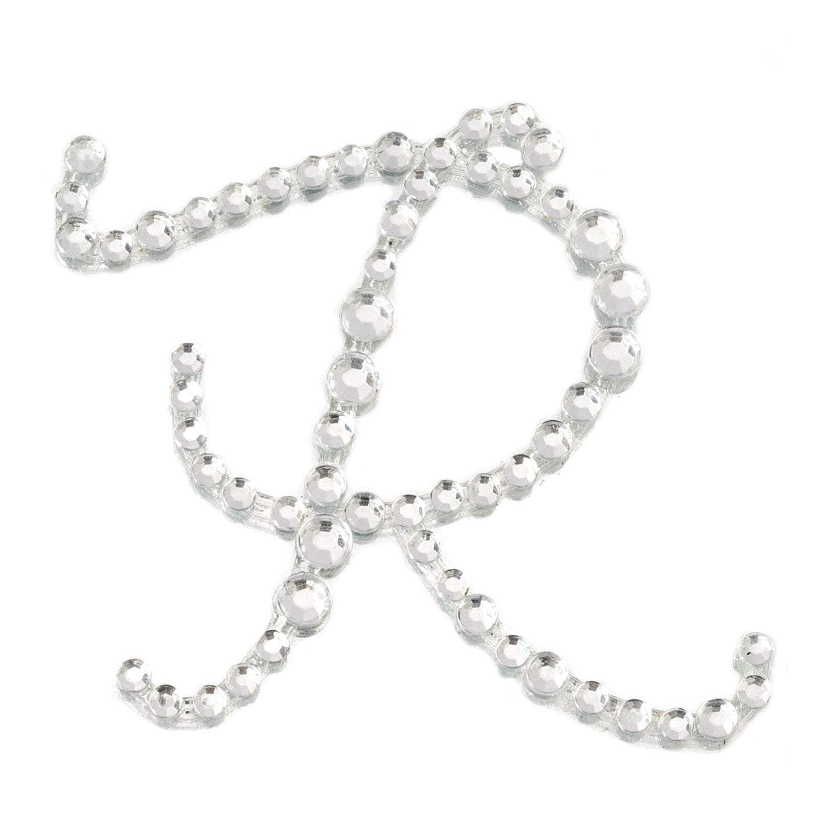 12 pcs Letter Clear Rhinestones Gem Stickers
