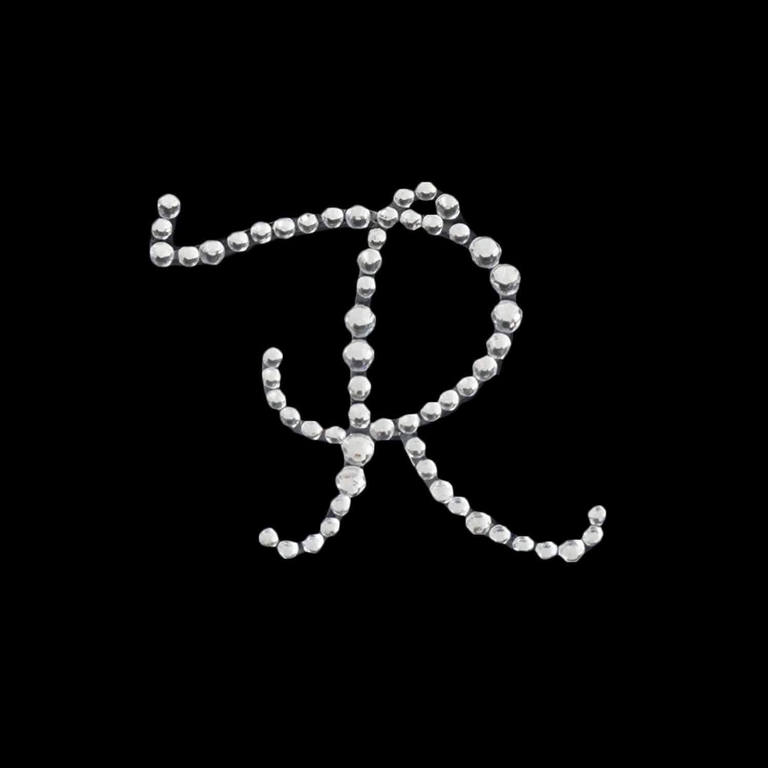 12 pcs Letter Clear Rhinestones Gem Stickers