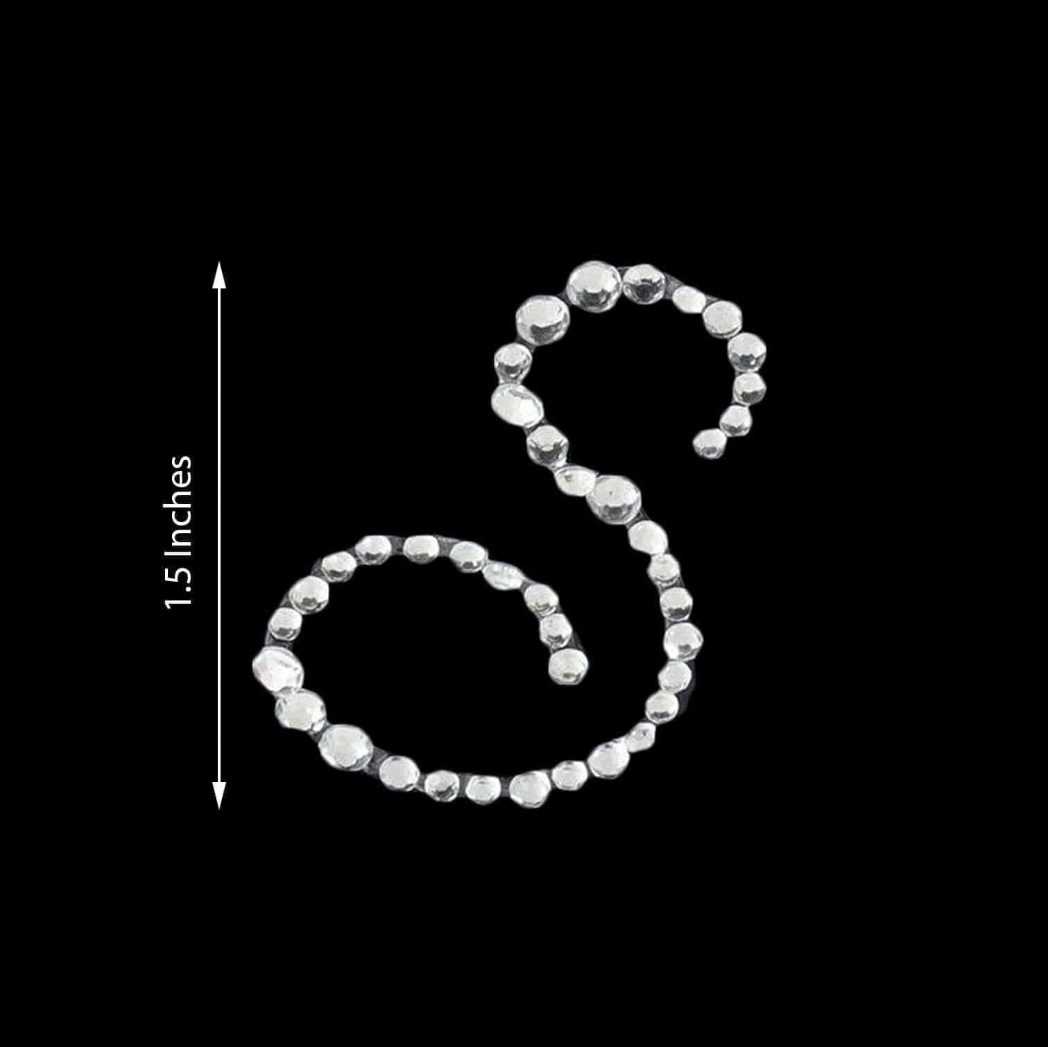 12 pcs Letter Clear Rhinestones Gem Stickers