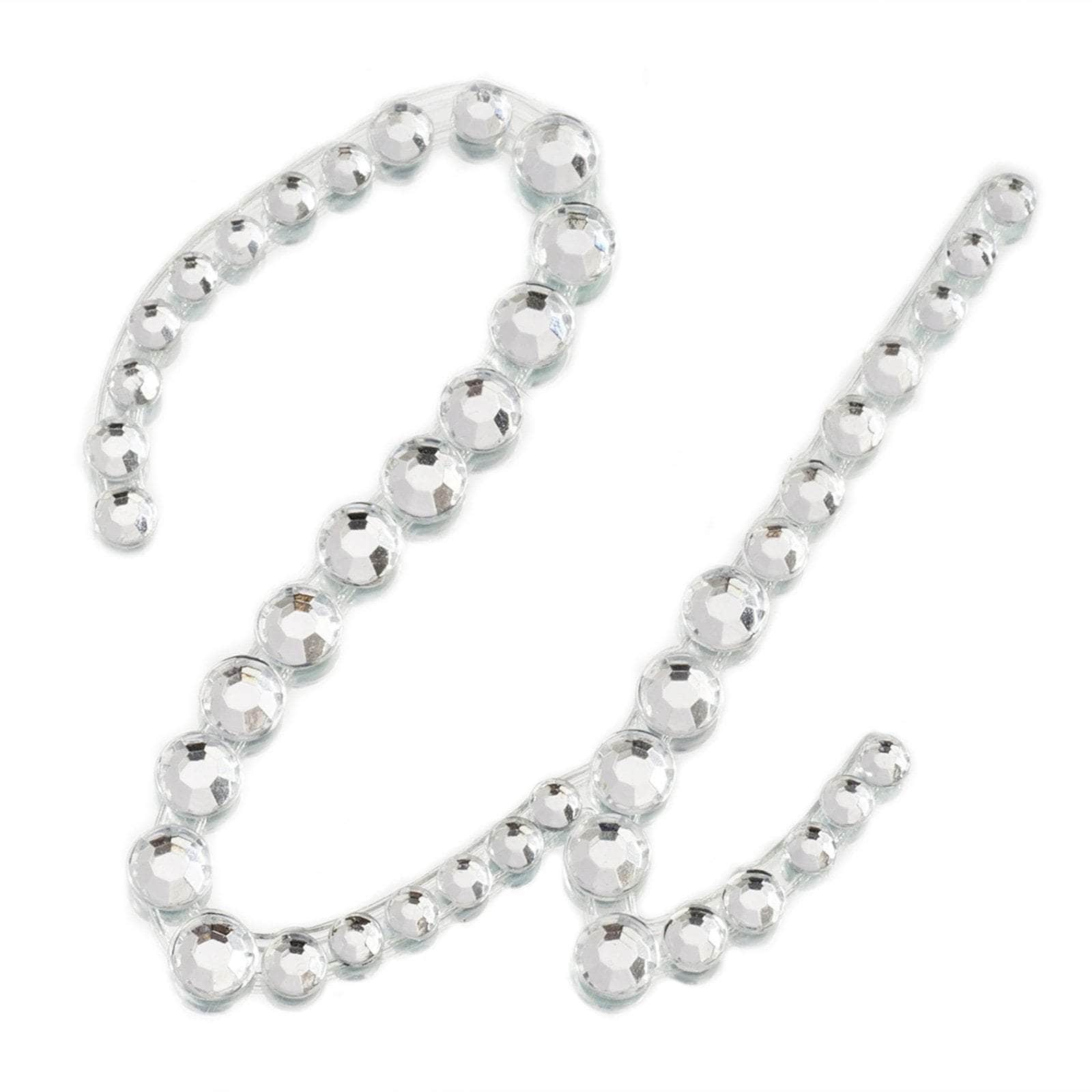 12 pcs Letter Clear Rhinestones Gem Stickers
