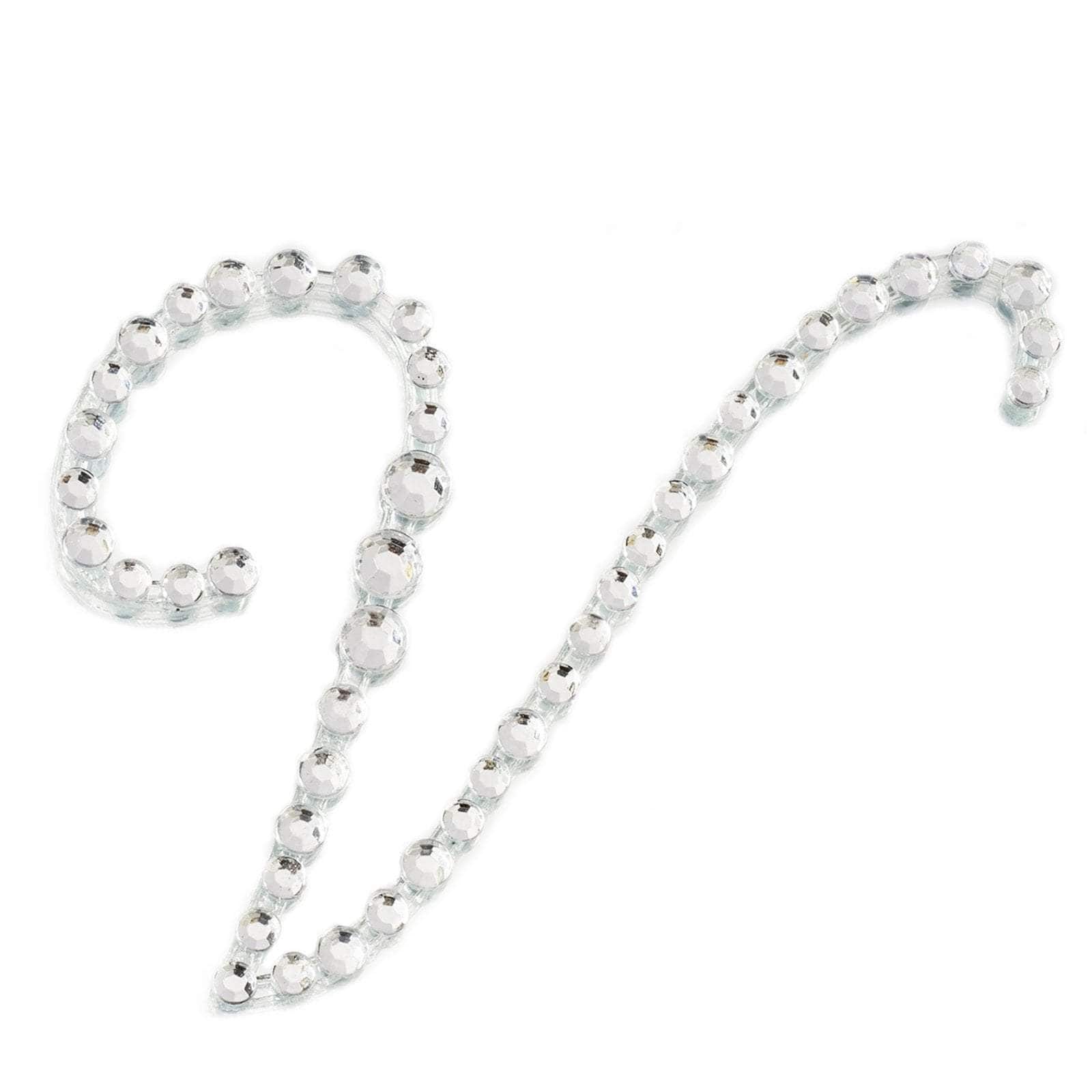 12 pcs Letter Clear Rhinestones Gem Stickers
