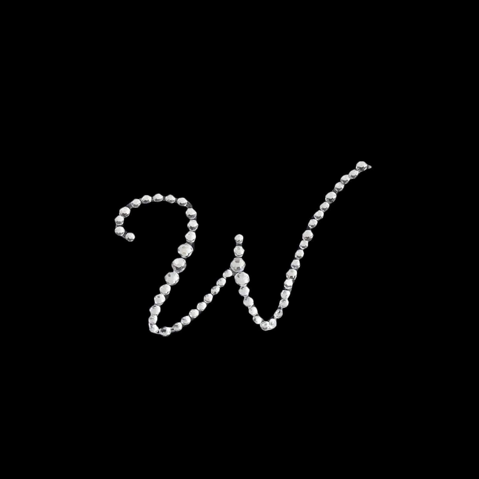 12 pcs Letter Clear Rhinestones Gem Stickers
