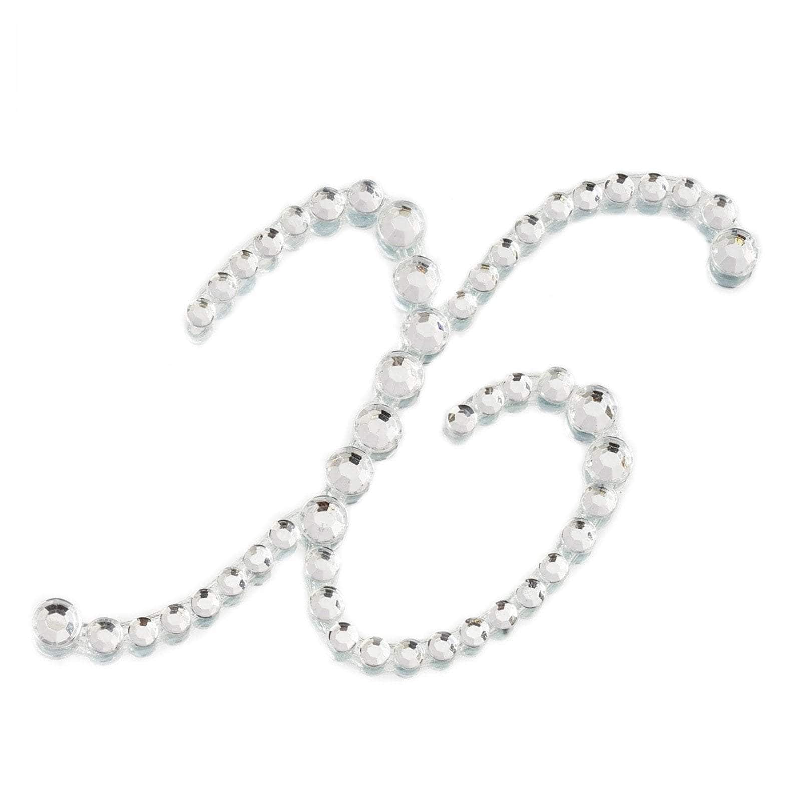 12 pcs Letter Clear Rhinestones Gem Stickers