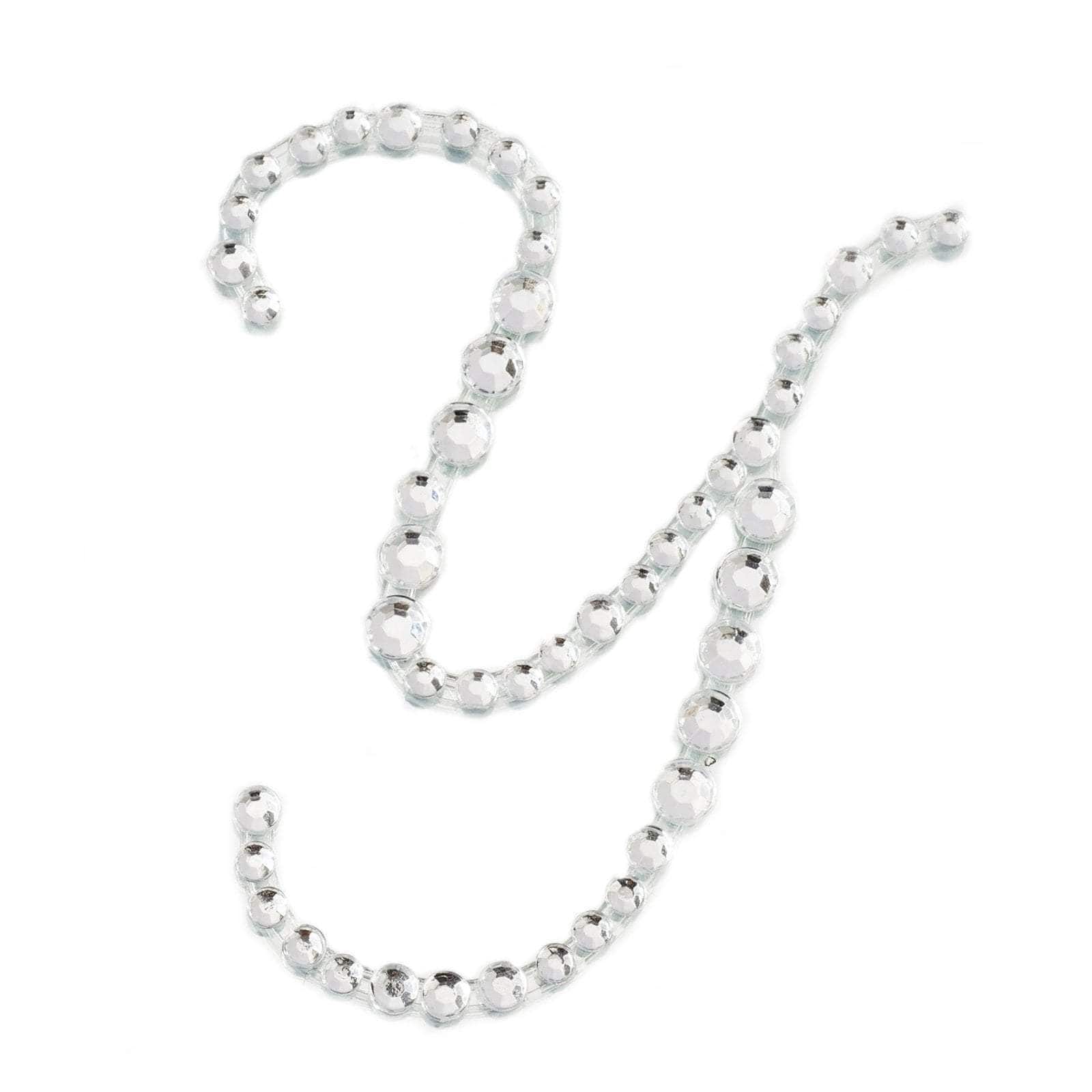 12 pcs Letter Clear Rhinestones Gem Stickers