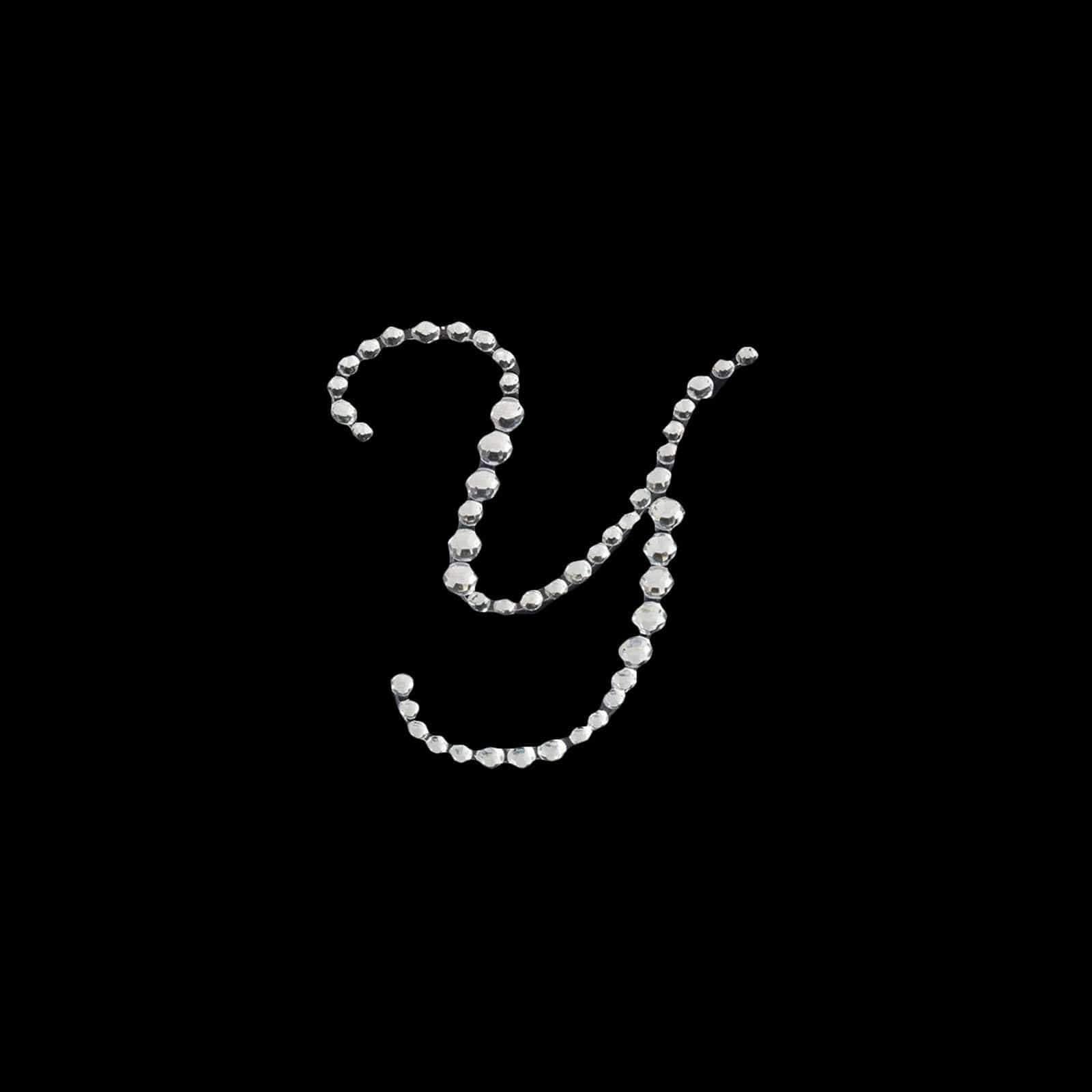 12 pcs Letter Clear Rhinestones Gem Stickers