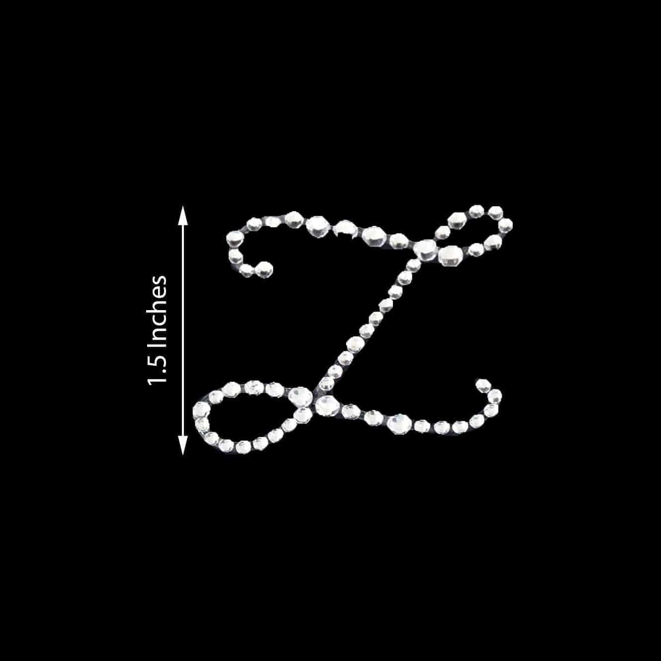 12 pcs Letter Clear Rhinestones Gem Stickers