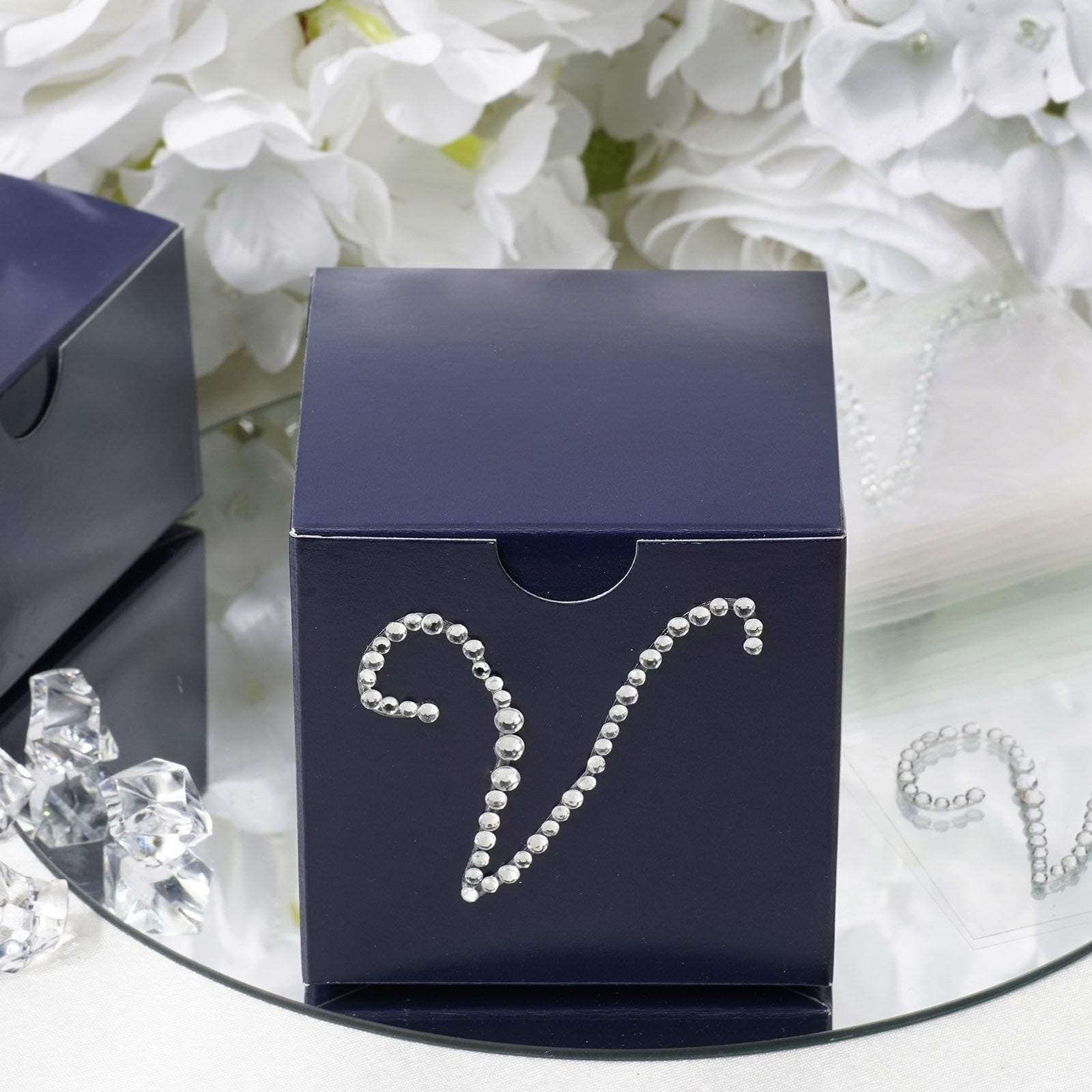 12 pcs Letter Clear Rhinestones Gem Stickers