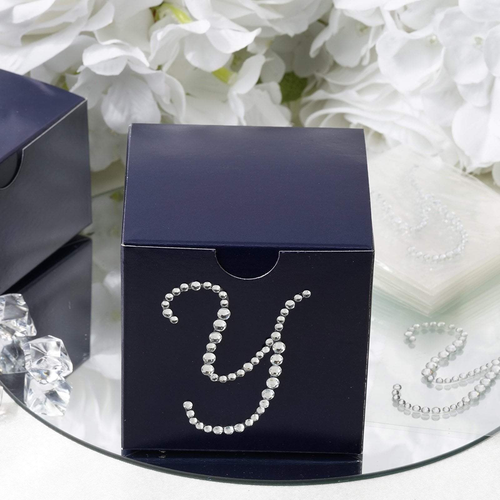 12 pcs Letter Clear Rhinestones Gem Stickers