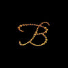 12 pcs Letter "B" Gold Rhinestones Gem Stickers