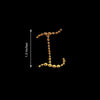 12 pcs Letter "G" Gold Rhinestones Gem Stickers