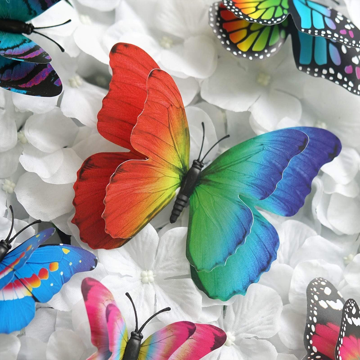 12 pcs Multicolored 3D Butterflies Stickers DIY Crafts Wall Decals