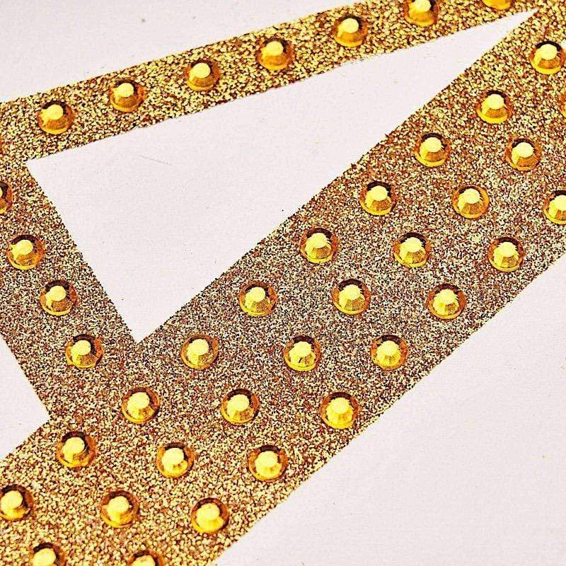 4 in Letter Gold Self-Adhesive Rhinestones Gems Sticker