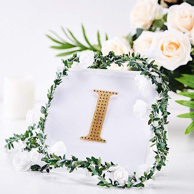 4 in Letter Gold Self-Adhesive Rhinestones Gems Sticker
