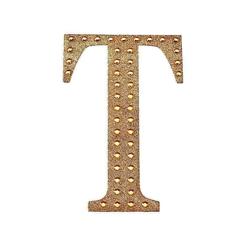 4 in Letter Gold Self-Adhesive Rhinestones Gems Sticker