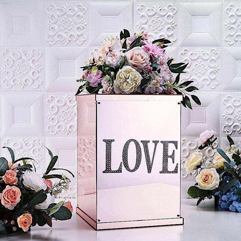 4 in Letter Silver Self-Adhesive Rhinestones Gems Sticker