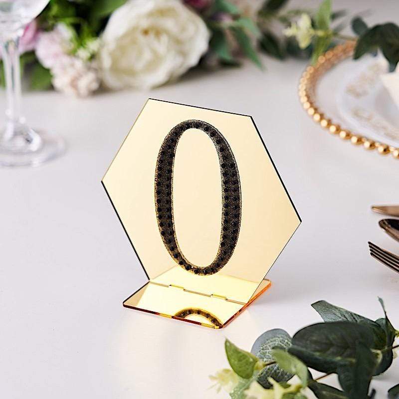 4 in Number Black Self-Adhesive Rhinestones Gems Sticker