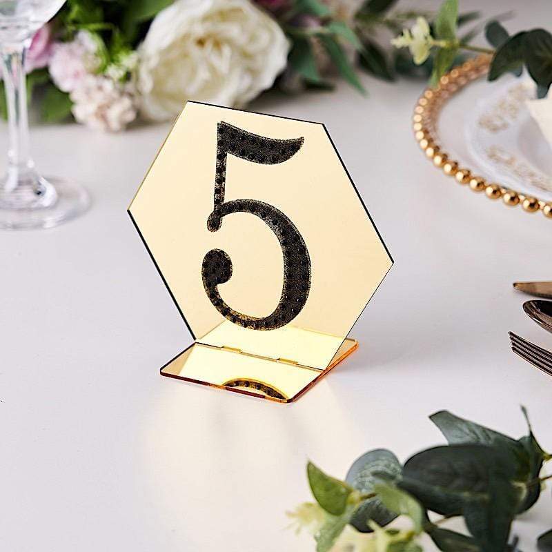 4 in Number Black Self-Adhesive Rhinestones Gems Sticker