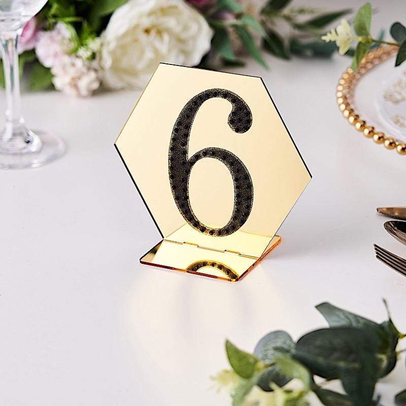4 in Number Black Self-Adhesive Rhinestones Gems Sticker